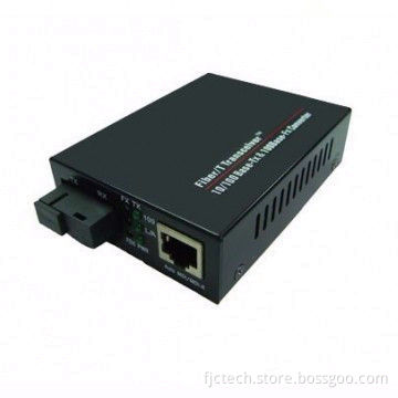 10/100M Ethernet RJ45 Single-mode/Single Fiber Media Converter, External Power Supply